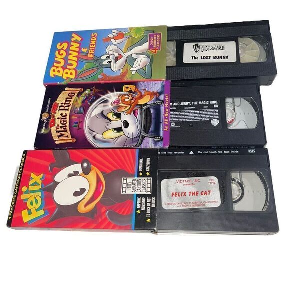 Cartoon VHS Tape Kids Bundle -‎ Felix, Bugs Bunny, Gumby, Hiawatha & Tom & Jerry - Picture 4 of 4